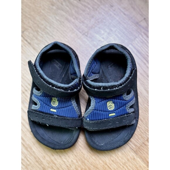 Teva Psyclone Toddler Sandals Kids Adjustable Strap Size 4/5 Navy Blue Black - Picture 1 of 8